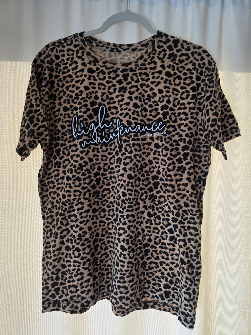 High Maintenance Leopard Print Short Sleeve Teeby Sounthern Bliss